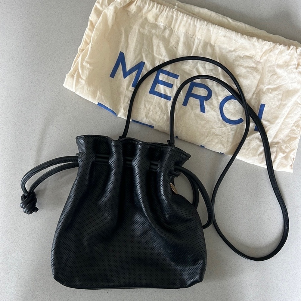 Clare V. Petit Henry - Black Perforated Leather